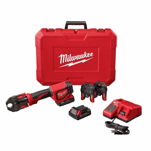 Milwaukee M18 18-Volt Cordless Short Throw Press Tool Kit w/ 3 PEX Crimp Jaws + Free M18 FUEL HACKZALL Saw Kit