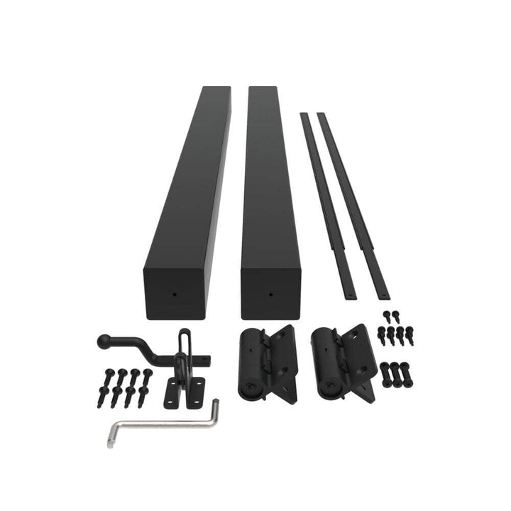 Barrette Outdoor Living VersaRail Cambridge 36 in. Matte Black Aluminum Gate Kit