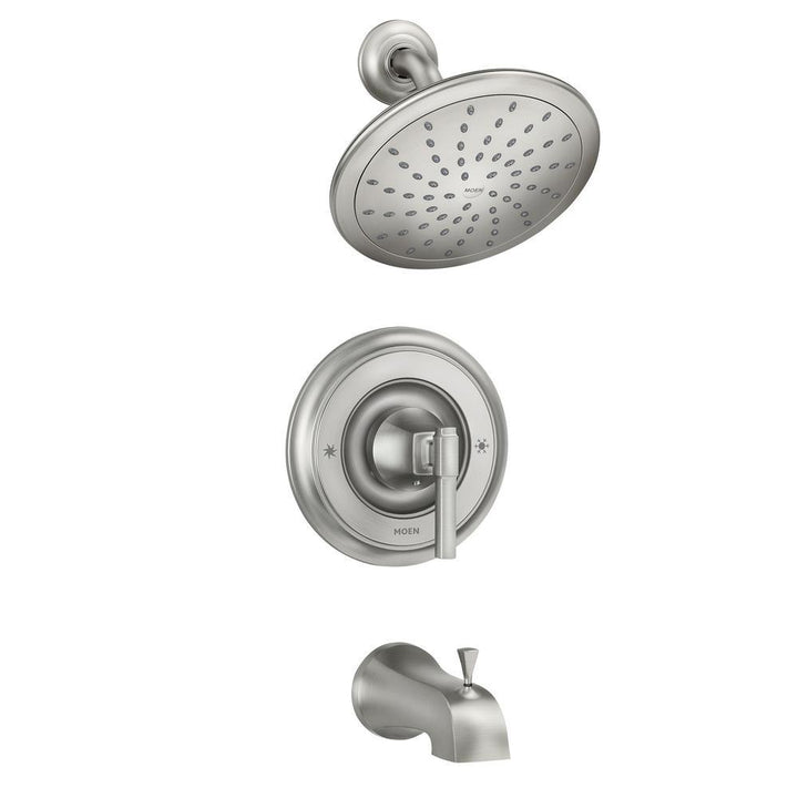 Ayda Single-Handle 1-Spray Tub and Shower Faucet in Spot Resist Brushed Nickel (Valve Included) - Super Arbor