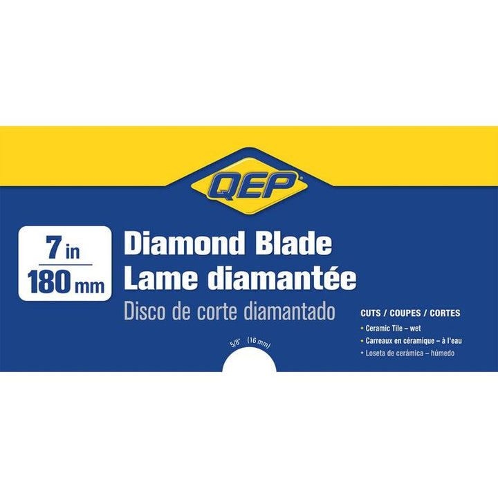 QEP 7 in. Diamond Blade for Wet Tile Saws for Ceramic Tile