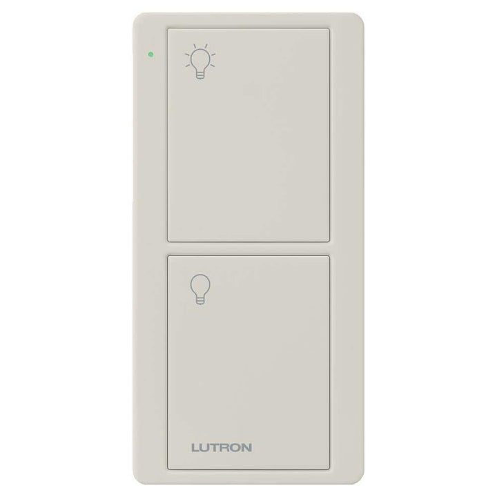 Lutron Pico Smart Remote (2-Button On/Off) for Caseta Smart Switch, Light Almond (PJ2-2B-GLA-L01)
