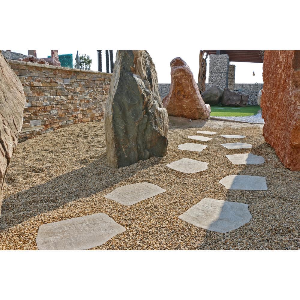 MJSI 16 in. x 14 in. x 0.75 in. Porcelain Beige Stepping Stone (12-Piece/ 19 sq. ft.)