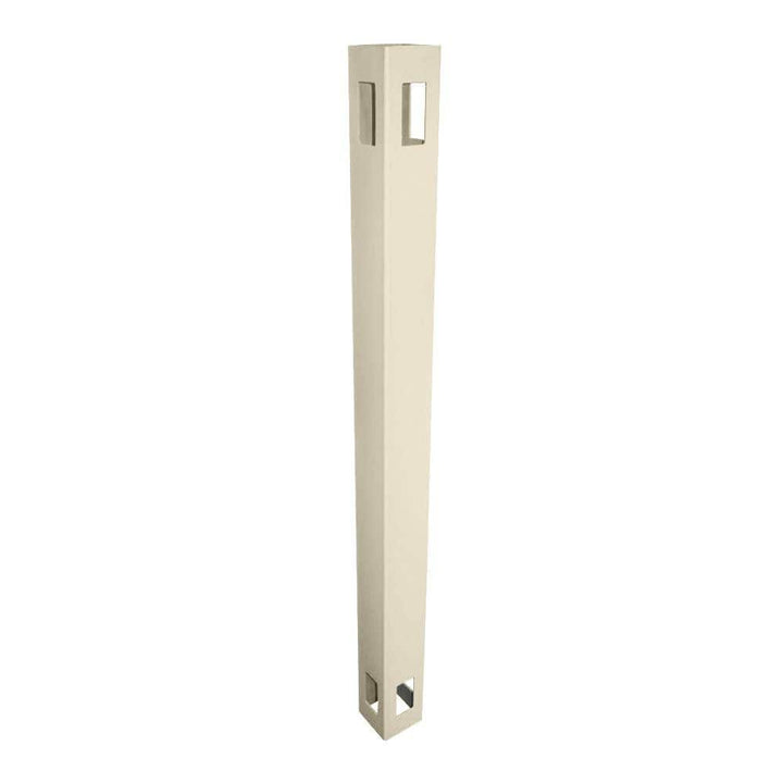 Weatherables 5 in. x 5 in. x 9 ft. Beige Vinyl Fence 3-Way Post
