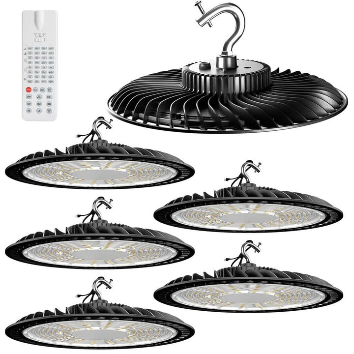 bulbeats 6Pack 250W LED High Bay Light with Motion Sensor 37500LM High Bay LED Shop Light, AC100-277V UFO LED Lights