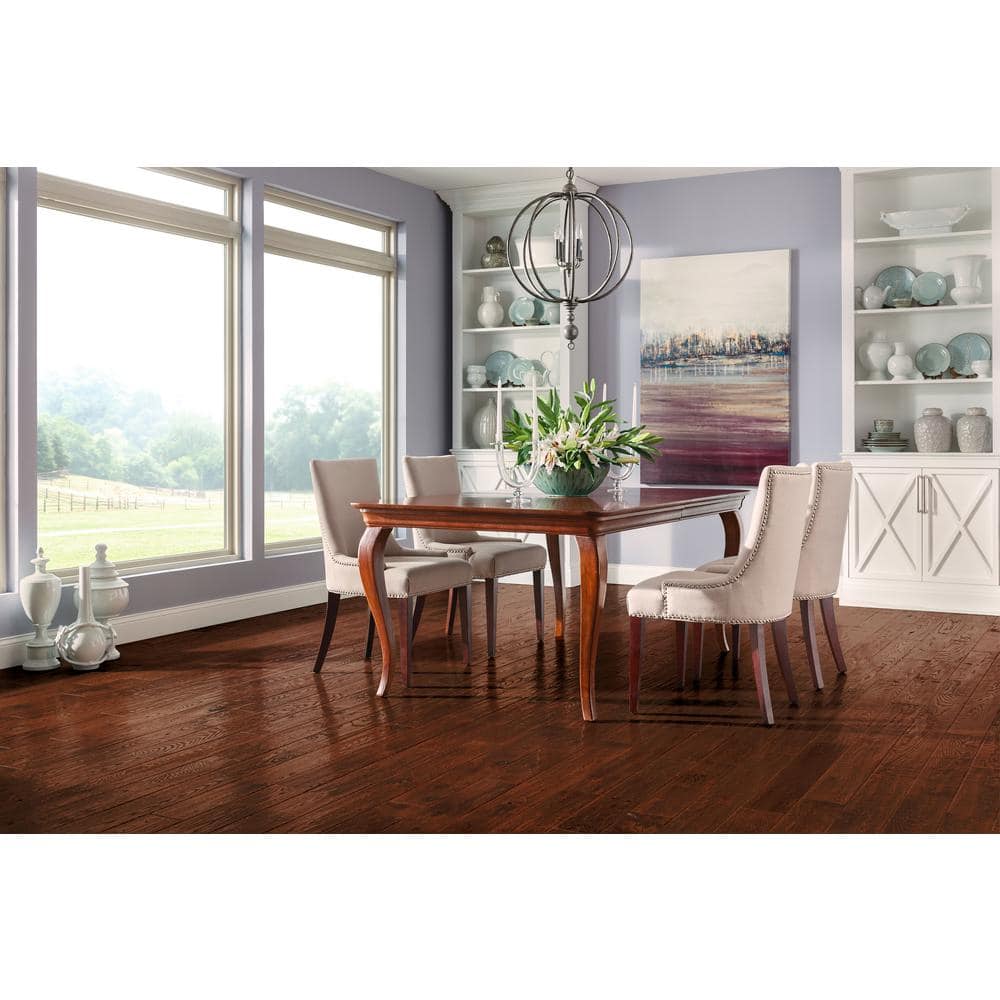 Bruce American Vintage Black Cherry Oak 3/8 in. T x 5 in. W T+G Hand Scraped Engineered Hardwood Flooring (25 sq.ft./ctn)