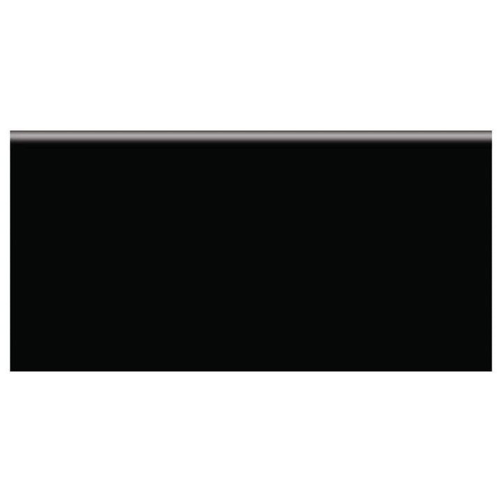 Daltile Rittenhouse Square 3 in. x 6 in. Black Ceramic Bullnose Wall Tile (0.125 sq. ft. per Piece)