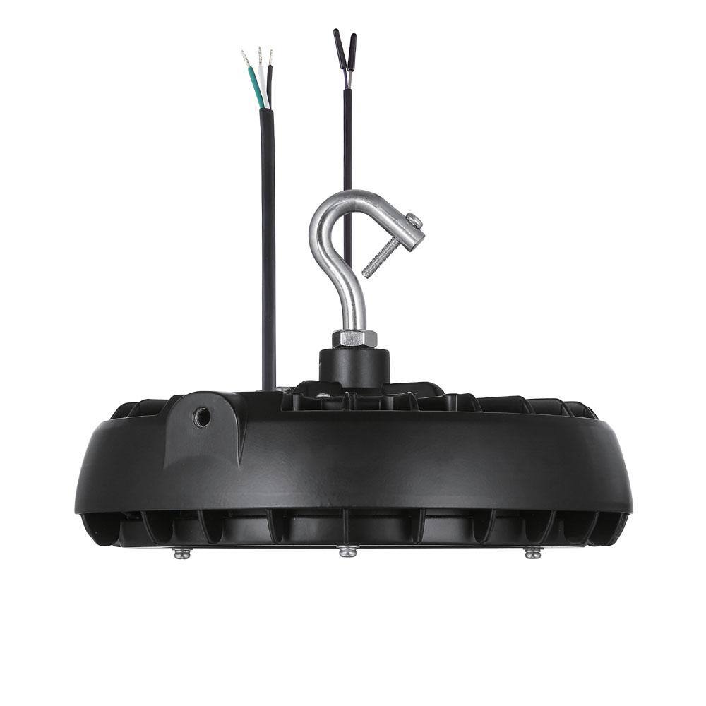 EnviroLite 9 in. Round Integrated LED Black High Bay Light, 5000K