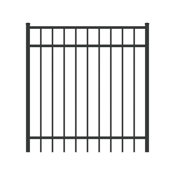 FORGERIGHT Vinings 4 ft. W x 4 ft. H Black Aluminum Pre-Assembled Fence Gate