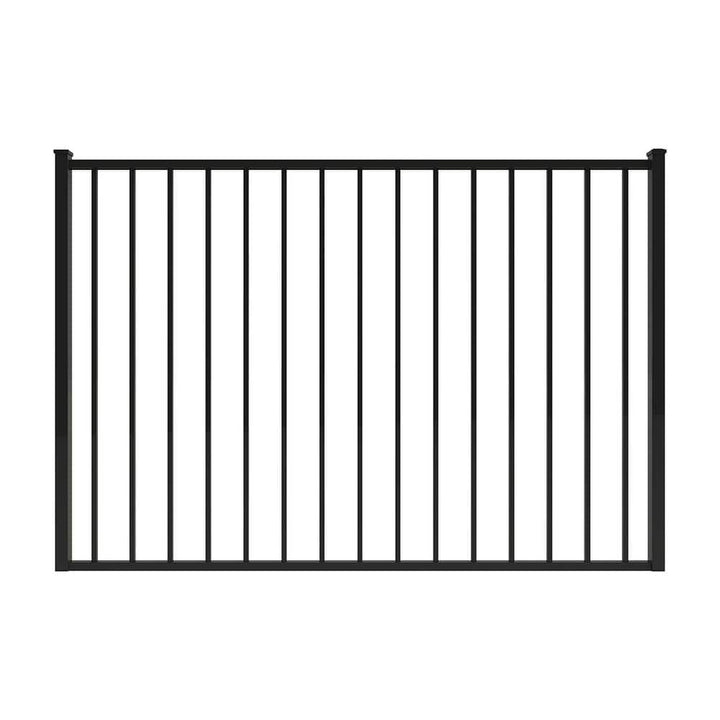 FORGERIGHT Newtown 6 ft. W x 4 ft. H Black Aluminum Pre-Assembled Fence Gate