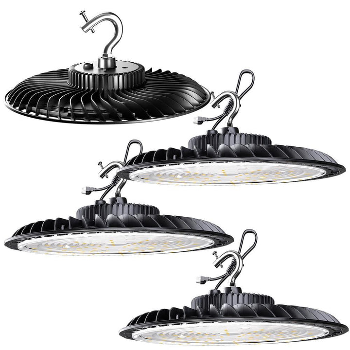 bulbeats 4-Pack of 250-Watt LED High Bay Light 37500LM High Bay LED Shop Lights AC100-277V Commercial Bay Lighting for Warehouse