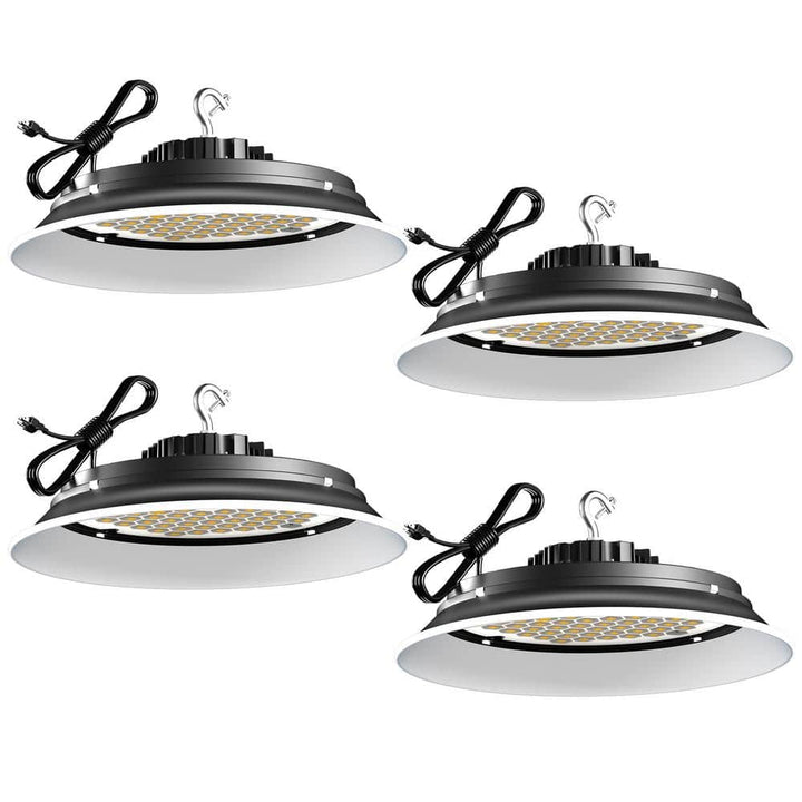 bulbeats 4Pack of 250W LED High Bay Light 37500LM High Bay LED Shop Lights AC100-277V Commercial Bay Lighting for Warehouse