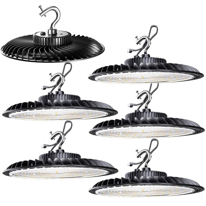 bulbeats 6Pack of 320-Watt LED High Bay Light 48000LM High Bay LED Shop Lights AC100-277V Commercial Bay Lighting for Warehouse