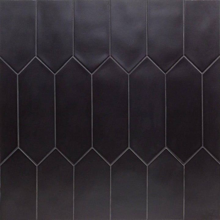 Ivy Hill Tile Russell Black 4 in. x 12 in. Matte Porcelain Floor and Wall Tile (10.76 sq. ft./Case)