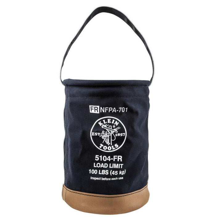 Klein Tools 5104FR Flame-Resistant Canvas Utility Bucket, 12 in. Diameter x 17 in. Height