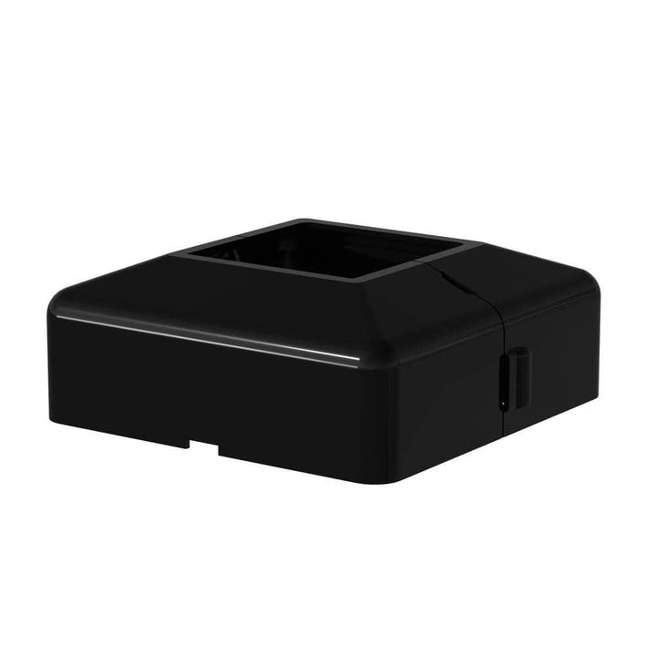 Peak Aluminum Railing 4 in. x 4 in. Black Aluminum Deck Railing Post Base Cover for 42 in. high system