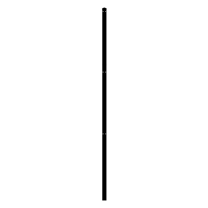 FORGERIGHT 98 in. H Deco Grid Black Steel Post with Cap, and Clips