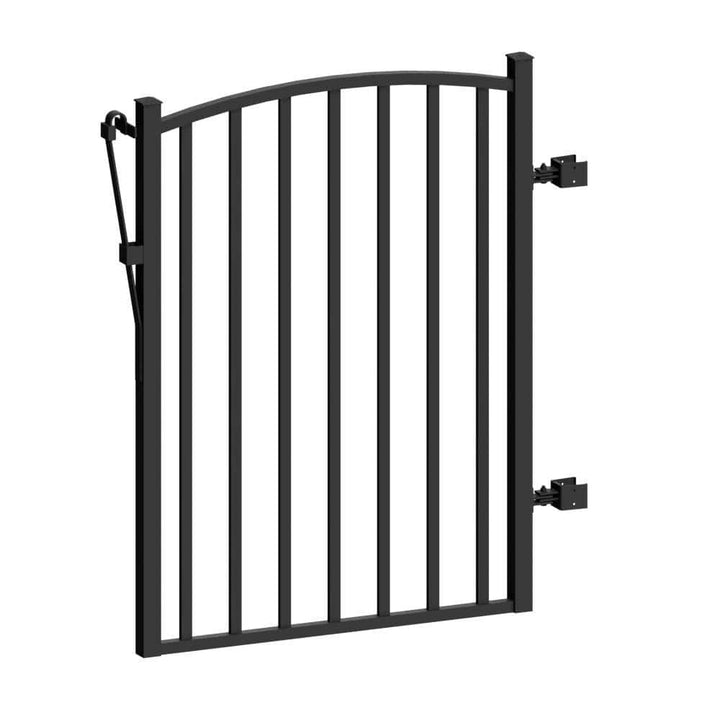 PEAK Aquatine 3 ft. x 4 ft. Black Aluminum Fence Yard Gate