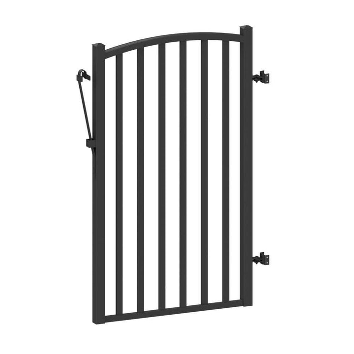 PEAK AquatinePLUS 3 ft. x 4 ft. Black Aluminum Yard Fence Gate