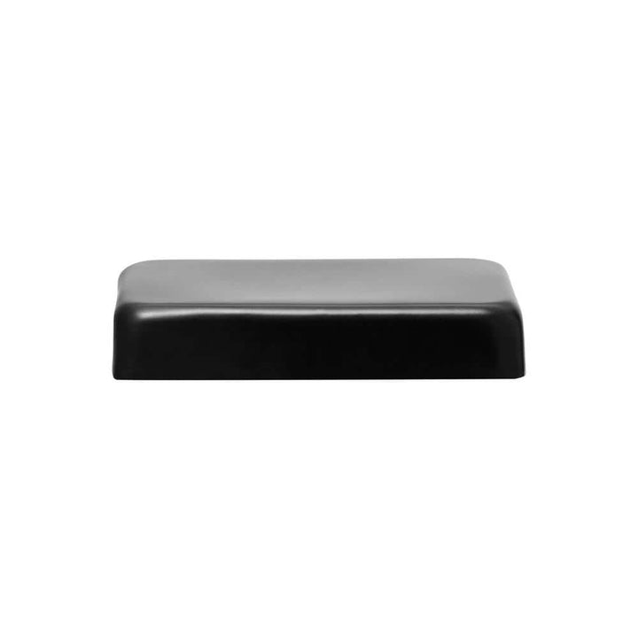Protectyte 4 in. x 6 in. Black Stainless Steel Flat Top Post Cap with 3/4 in. Lip