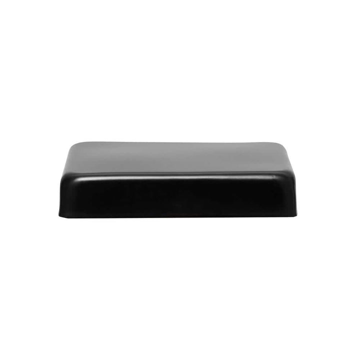 Protectyte 6 in. x 6 in. Black Stainless Steel Flat Top Post Cap with 3/4 in. Lip