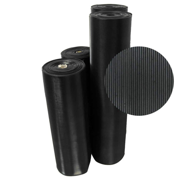 Rubber-Cal Corrugated Fine Rib 1/8 in. x 4 ft. x 15 ft. Rubber Runner