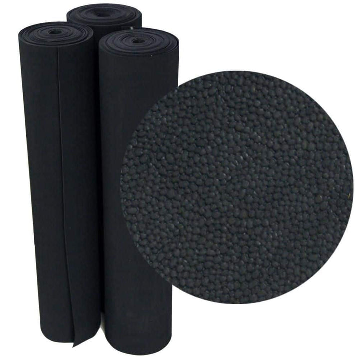 Rubber-Cal "Tuff-n-Lastic" Rubber Runner Mat, 1/8 in. Thick x 48 in. Wide x 4 ft. Long, Rolled Rubber Flooring, Black