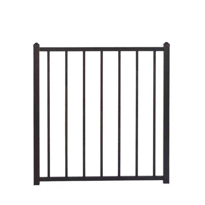 FORTRESS Fe26 34 in. H x 34.5 in. W Black Steel Gate