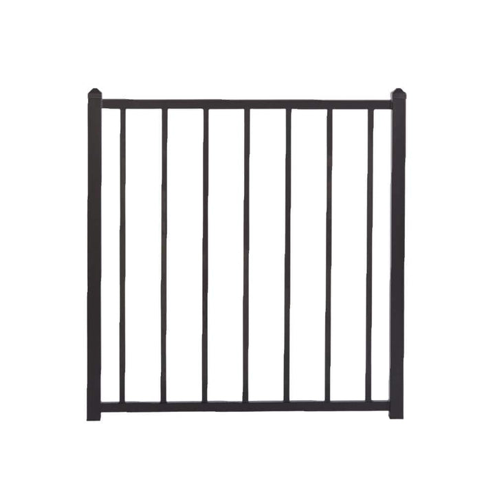 FORTRESS Fe26 40 in. H x 34.5 in. W Black Sand Steel Gate