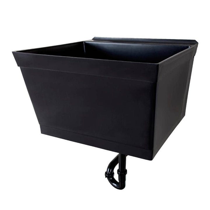 TEHILA Black Thermoplastic Wall Mounted Utility Sink Kit 23.5"