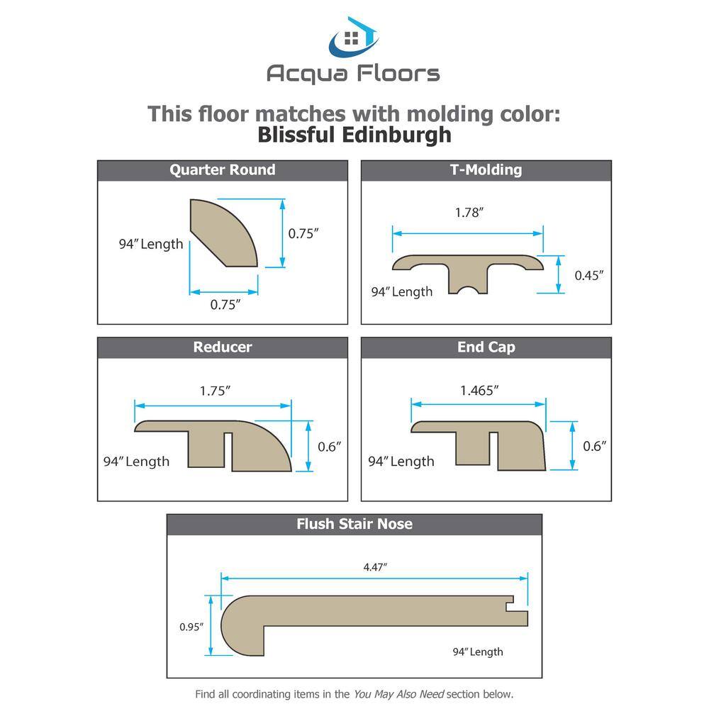 Selkirk Blissful Edinburgh 13 mm T x 7.7 in. W Waterproof Laminate Wood Flooring (17.96 sq. ft./case)