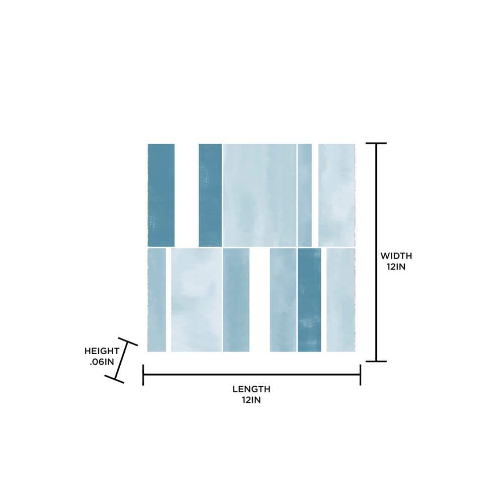 FloorPops Azure 12 in. W x 12 in. L Peel and Stick Floor Vinyl Tiles (20 Tiles, 20 sq. ft. case)