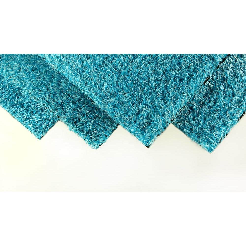 GREENLINE ARTIFICIAL GRASS Caribbean Blue 8 ft. x 12 ft. Artificial Grass Rug