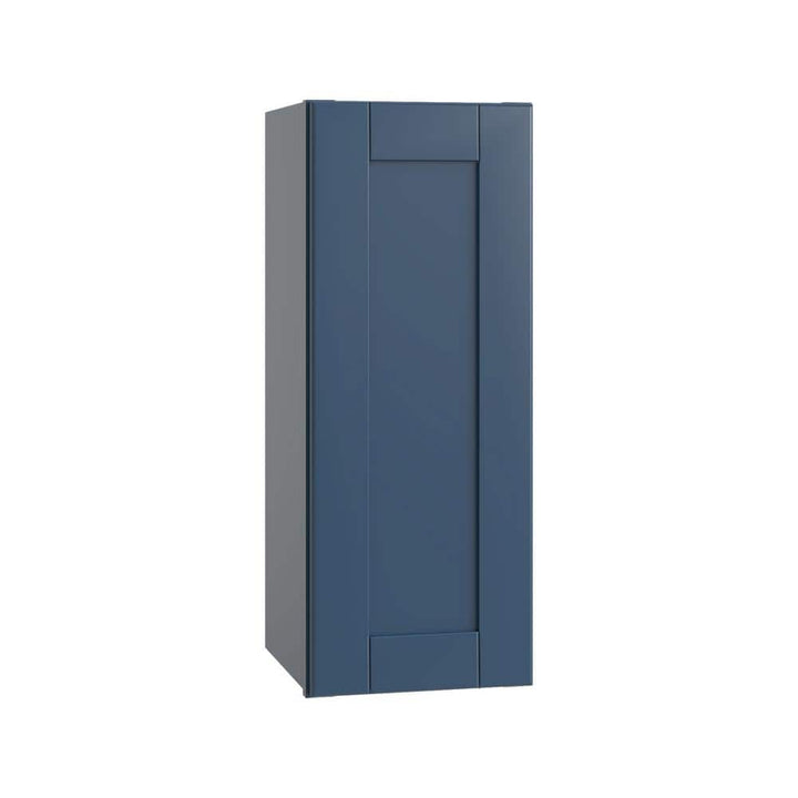 Contractor Express Cabinets Arlington Vessel Blue Plywood Shaker Stock Assembled Wall Kitchen Cabinet Soft Close Left 12 in W x 12 in D x 30 in H