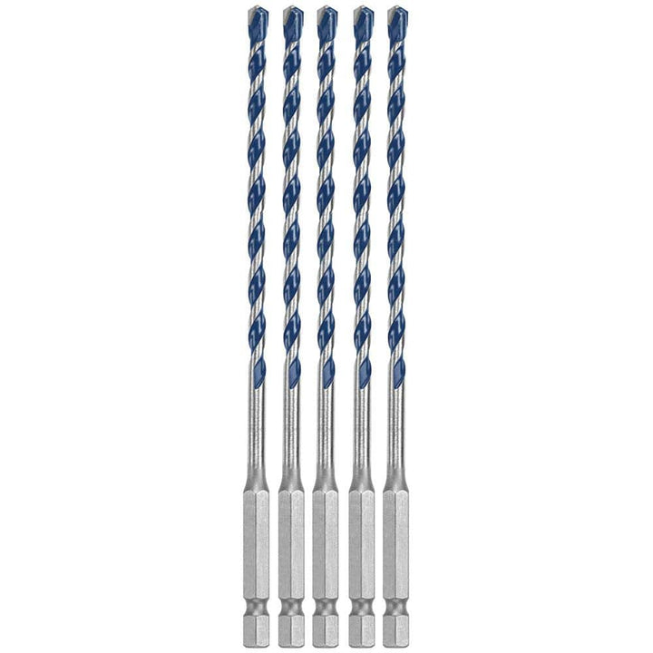 Bosch 3/16 in. x 4 in. x 6 in. BlueGranite Turbo Carbide Hammer Drill Bit for Concrete, Stone and Masonry (5-Pack)