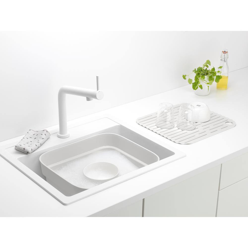 Brabantia SinkSide Dishwashing Tub with Drying Tray - Light Gray