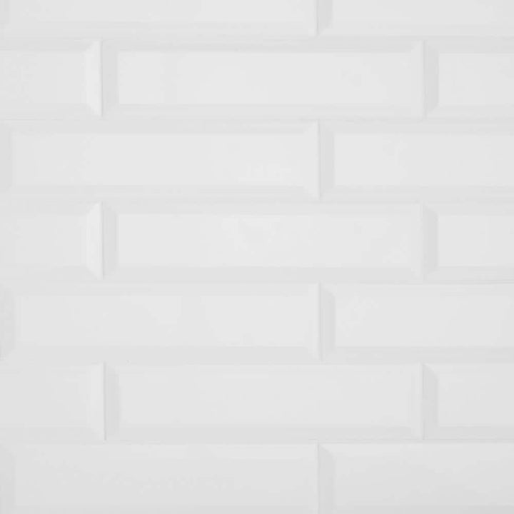 Daltile Restore 3 in. x 12 in. Ceramic Bevel Bright White Subway Tile (9 sq. ft. per Case)