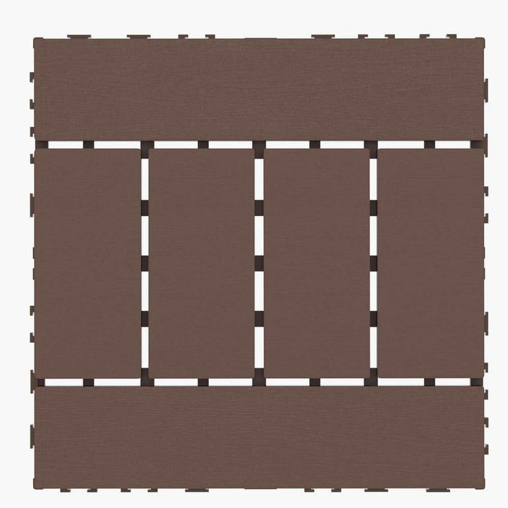 WRIGHTMASTER 1ft. x 1ft. Quick Deck Polypropylene Interlocking Deck Tile in Brown-4 (44 sq. ft. per Box)