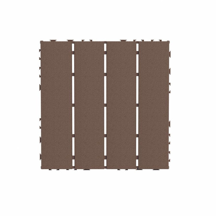 WRIGHTMASTER 1ft. x 1ft. Quick Deck Polypropylene Interlocking Deck Tile in Brown-6 (44 sq. ft. per Box)