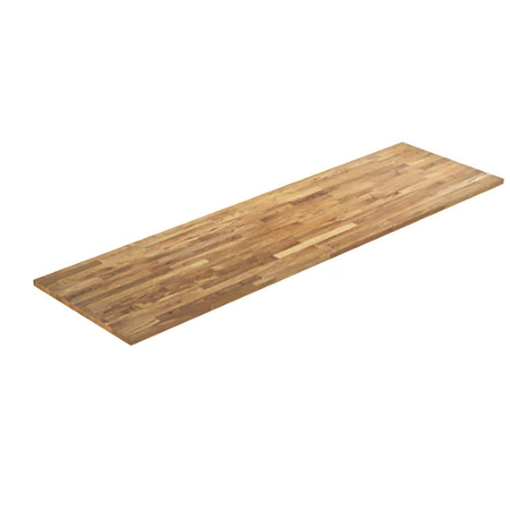Interbuild 7.2 ft. L x 25 in. D, Finished Oak Butcher Block Standard Countertop in Brown with Square Edge