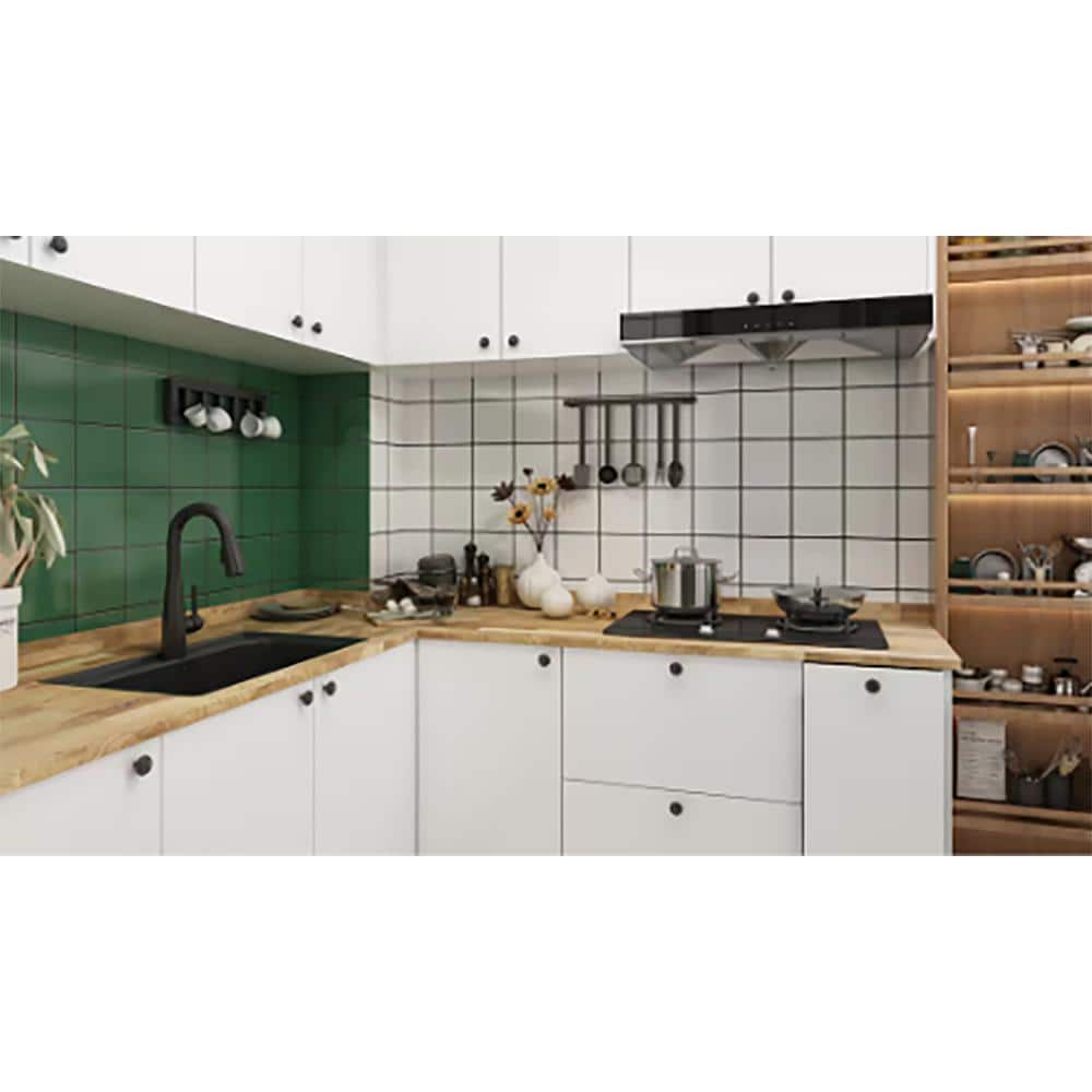 Interbuild 7.2 ft. L x 25 in. D, Finished Oak Butcher Block Standard Countertop in Brown with Square Edge