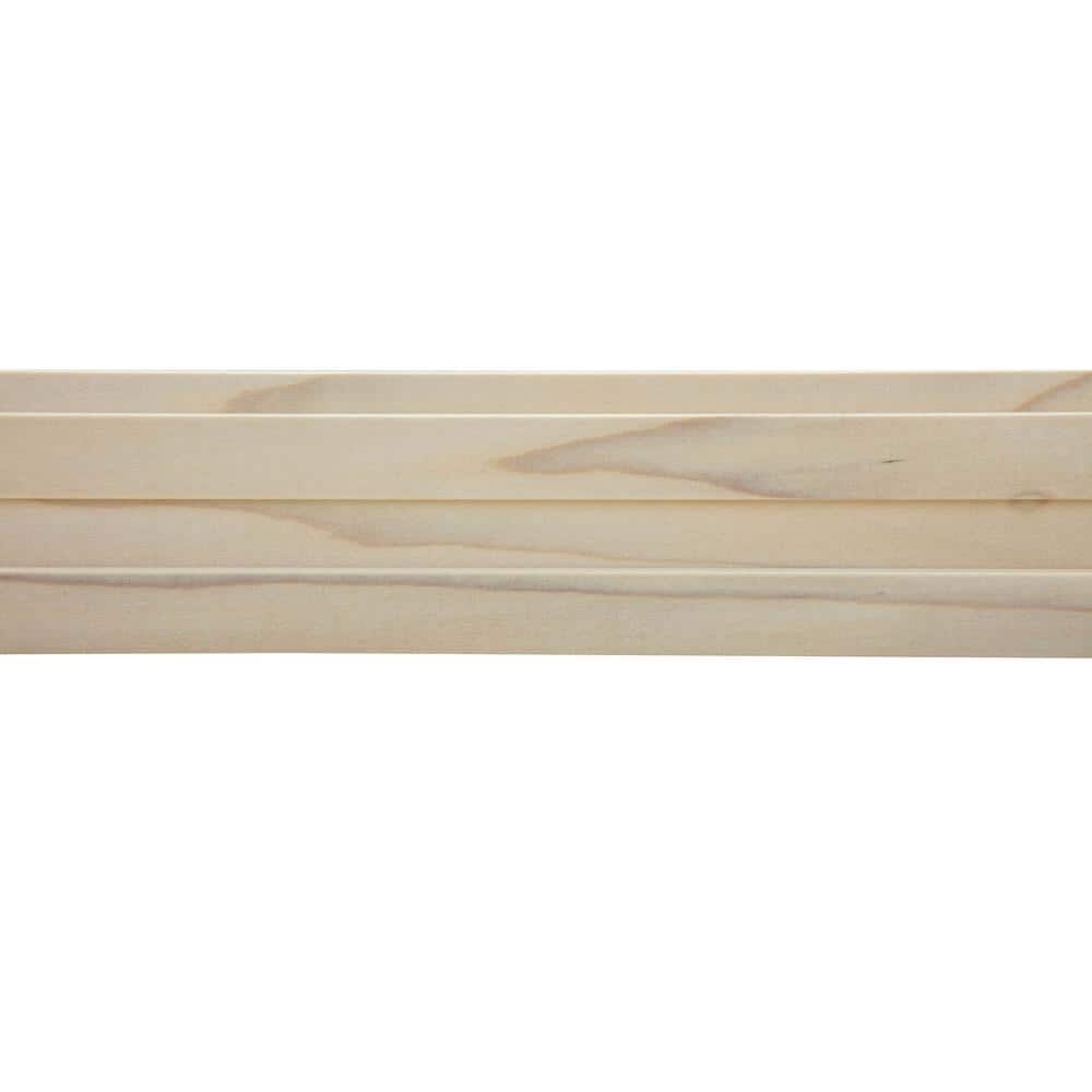 Ornamental Mouldings 5625 in. D x 3.5 in. W x 92 in. L Unfinished Poplar Wood Beckett Casing Molding