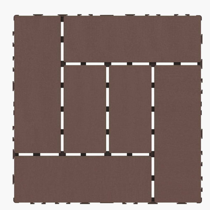 Tidoin Outdoor 1 ft. x 1 ft. Composite Deck Tile in Brown(44 Per Box)