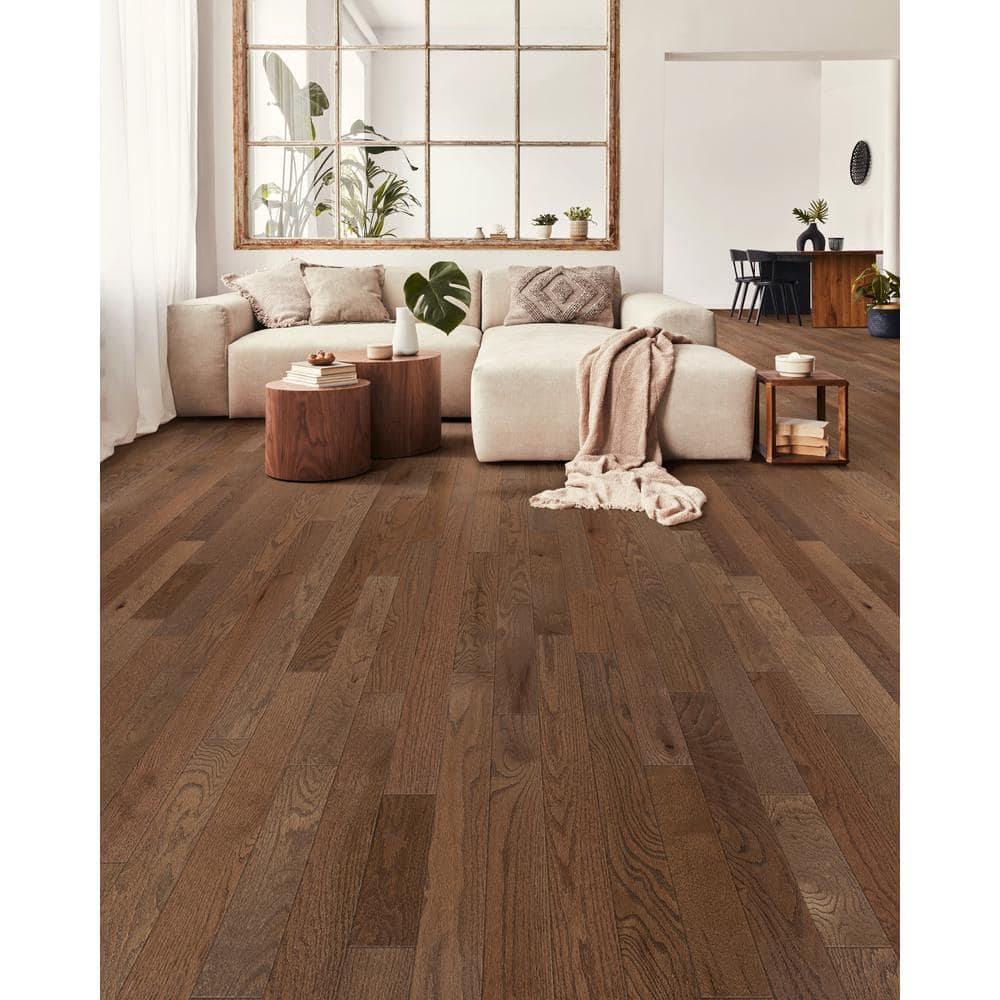 CENTURY FLOORING Bryson Brown Red Oak 3/4 in. T x 3.25 in. W Solid Hardwood Flooring (27.00 sq.ft./case)