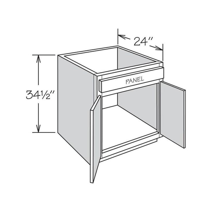 allen + roth Aveley 24-in W x 34.5-in H x 24-in D Linen Maple Sink Base Semi-Custom Cabinet