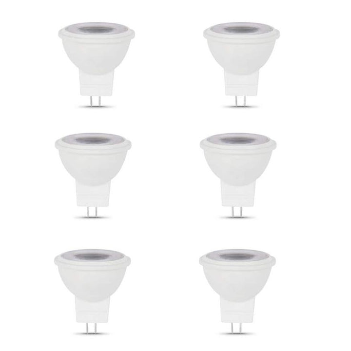 Feit Electric 20-Watt Equivalent MR11 GU4 Bi-Pin Dimmable 12-Volt Track Lighting 90+ CRI LED Flood Light Bulb, Bright White (6-Pack)