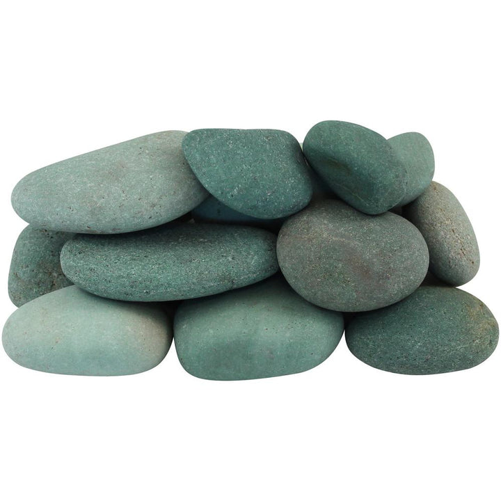 Rain Forest 0.4 cu. ft. 1 in. x 3 in. Tahiti Green Beach Pebbles - Super Arbor