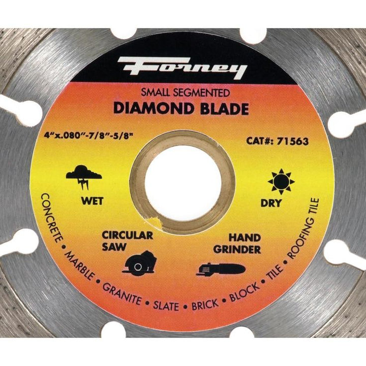 Forney 4 in. Segmented Diamond Cut-Off Blade