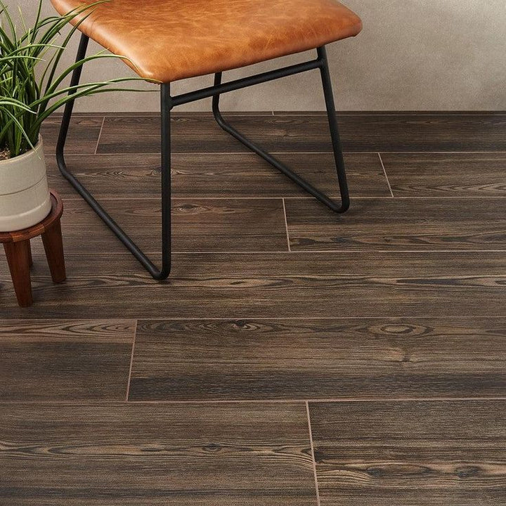 Evergreen Coffee 8 in. x 48 in. Matte Porcelain Floor and Wall Tile (6 Pieces, 15.49 Sq. Ft./ Case)