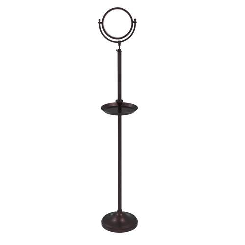 Allied Brass 10.5-in x 68-in Antique Bronze Double-Sided Magnifying Freestanding Vanity Mirror