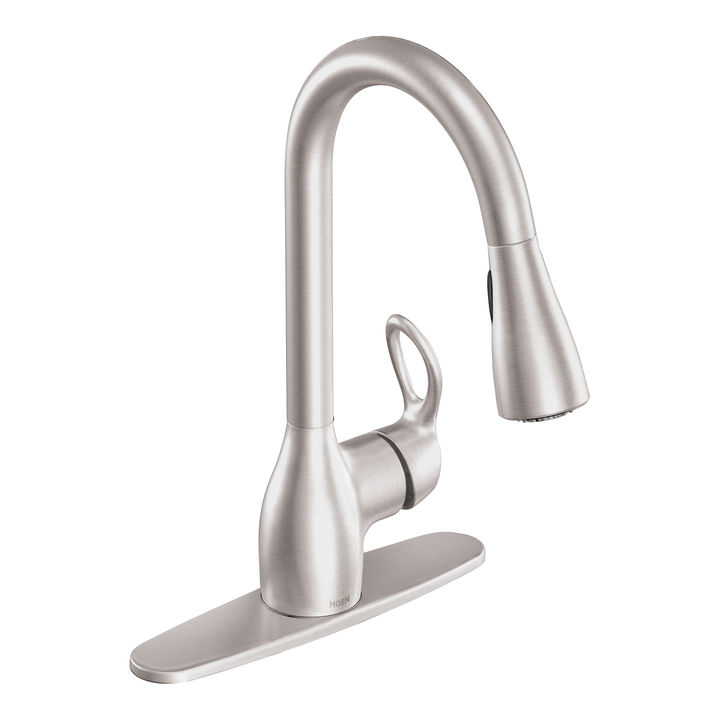 Moen Kleo Single-Handle Pull-Down Sprayer Kitchen Faucet with Reflex and Power Clean, Chrome